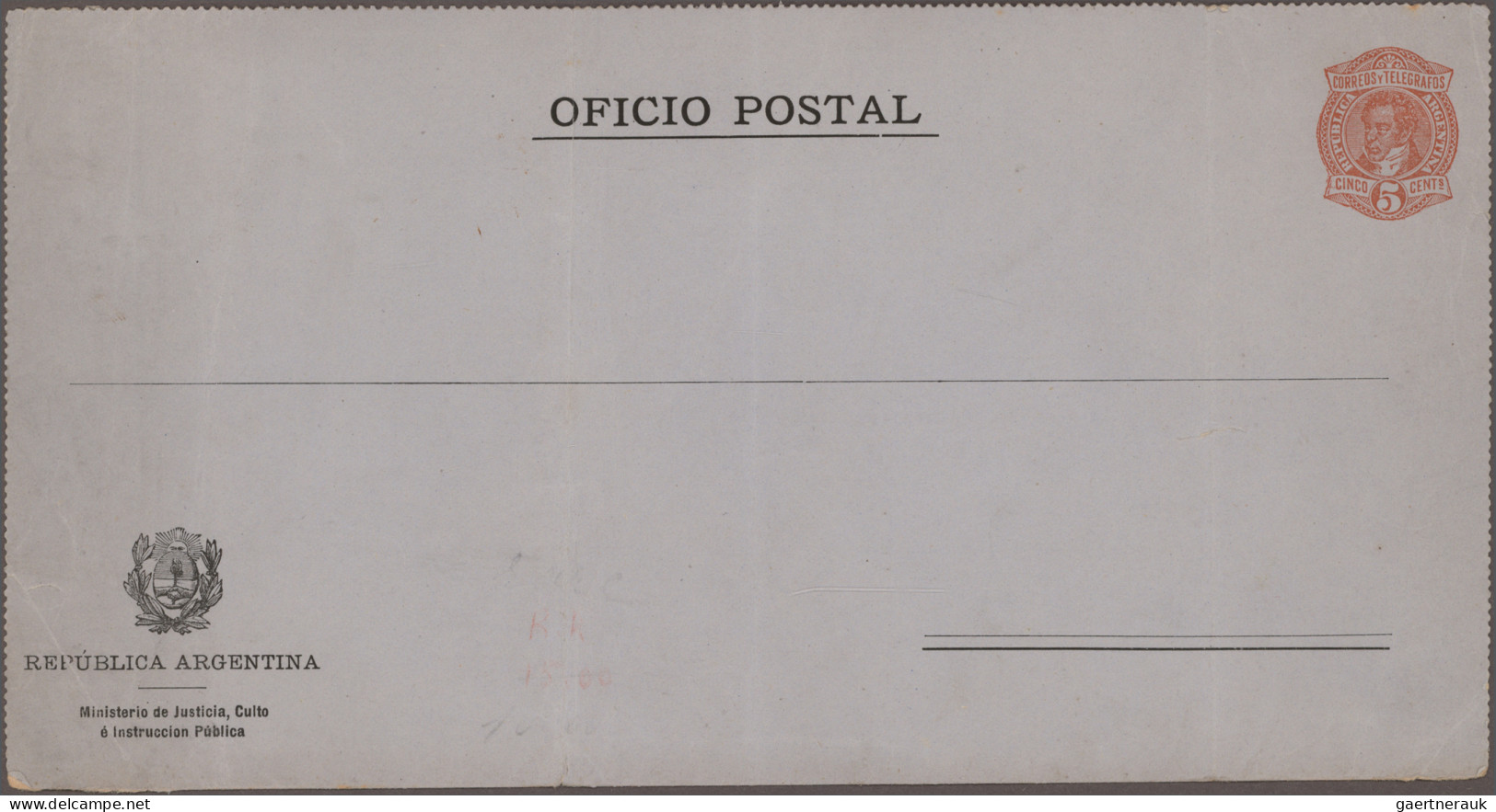 Argentina - Postal Stationary: 1878/1910 (ca.), Collection Of Apprx. 150 Used An - Postwaardestukken