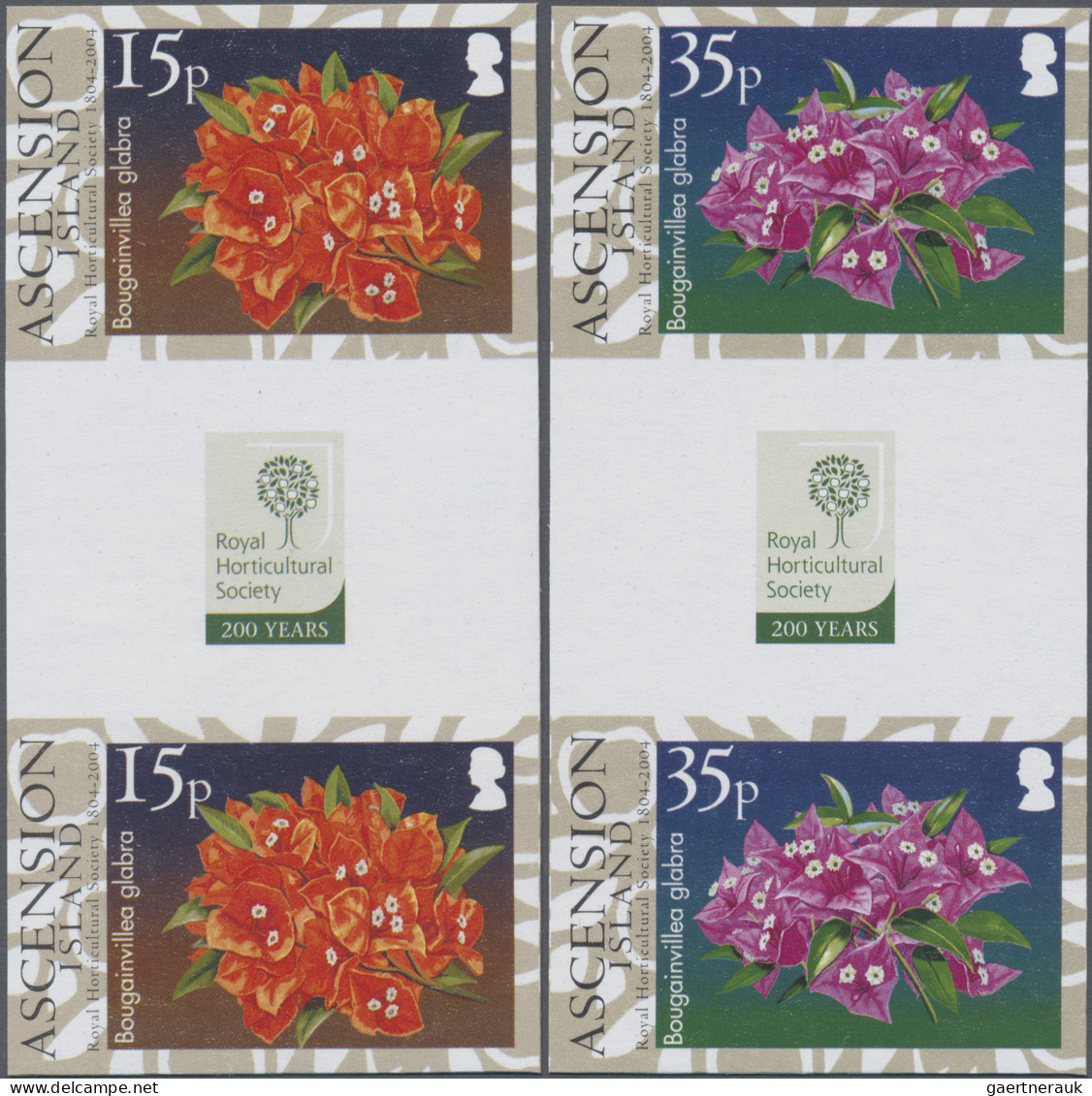 Ascension: 2001/2013. Collection containing 76 IMPERFORATE stamps (inclusive som