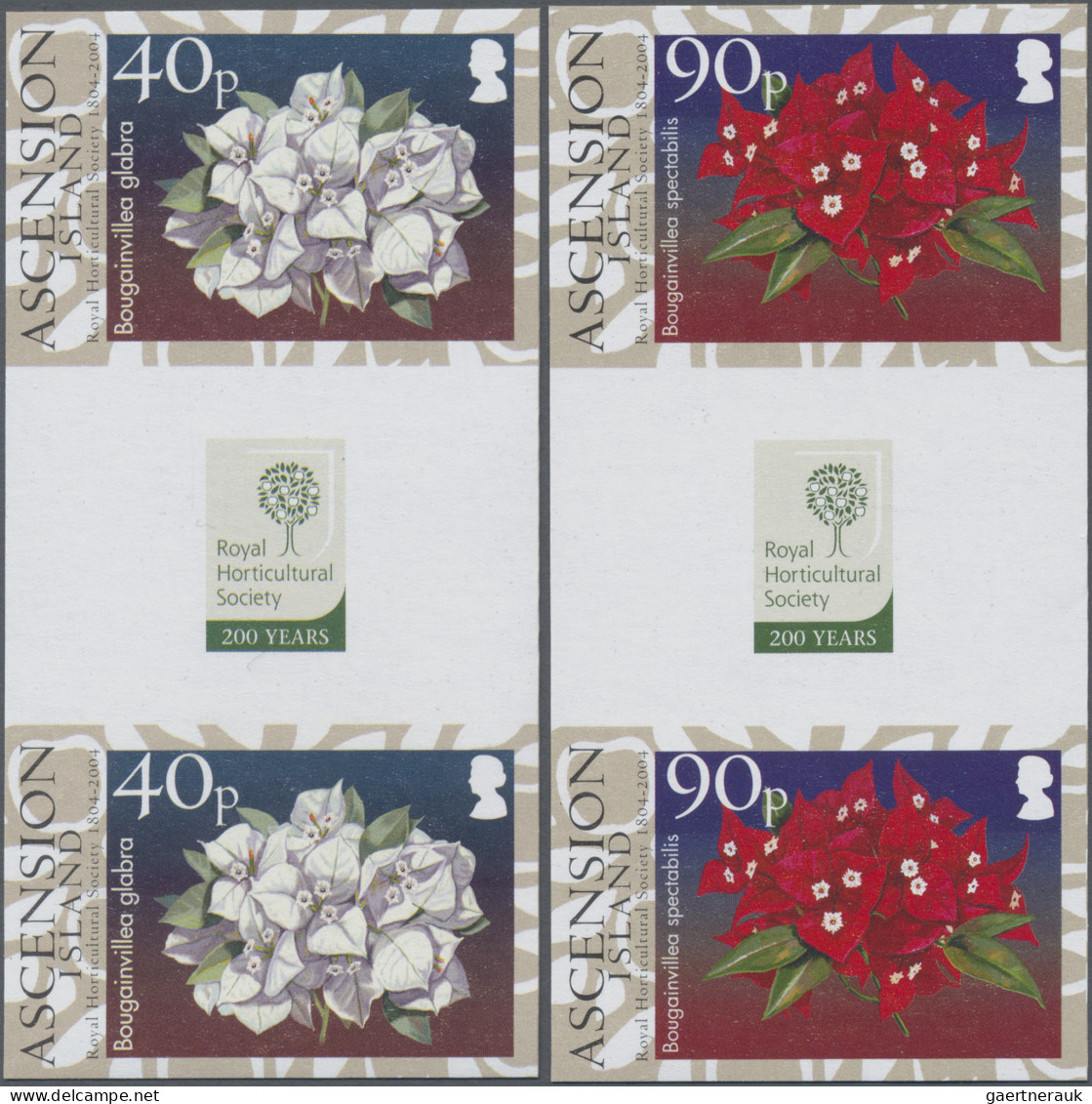 Ascension: 2001/2013. Collection containing 76 IMPERFORATE stamps (inclusive som