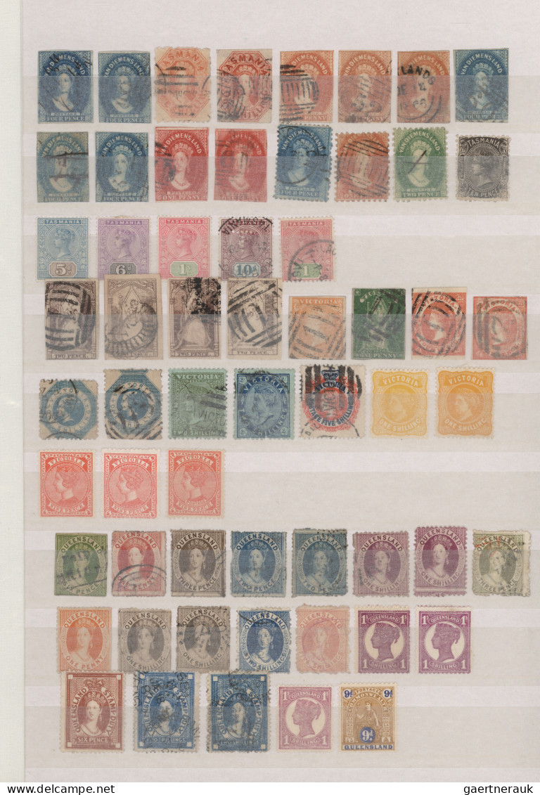 Australian States: 1852/1905 (ca.), Used And Mint Collection Of Apprx. 119 Stamp - Collezioni