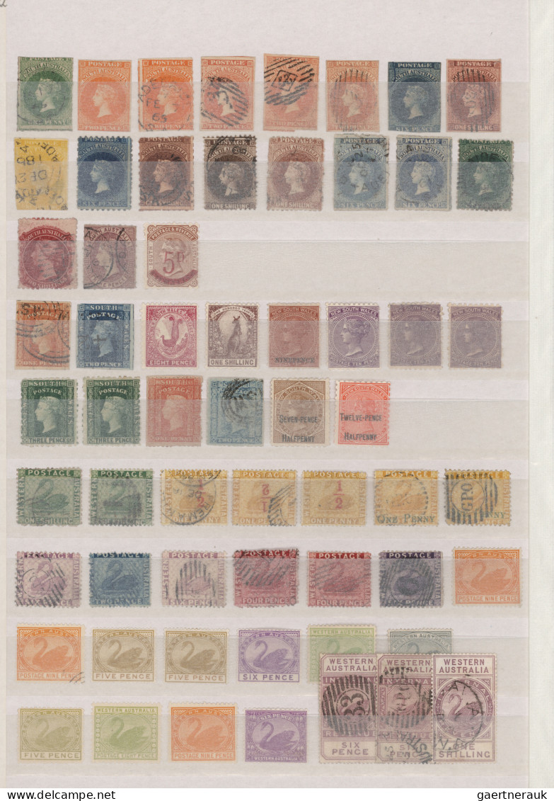 Australian States: 1852/1905 (ca.), Used And Mint Collection Of Apprx. 119 Stamp - Colecciones