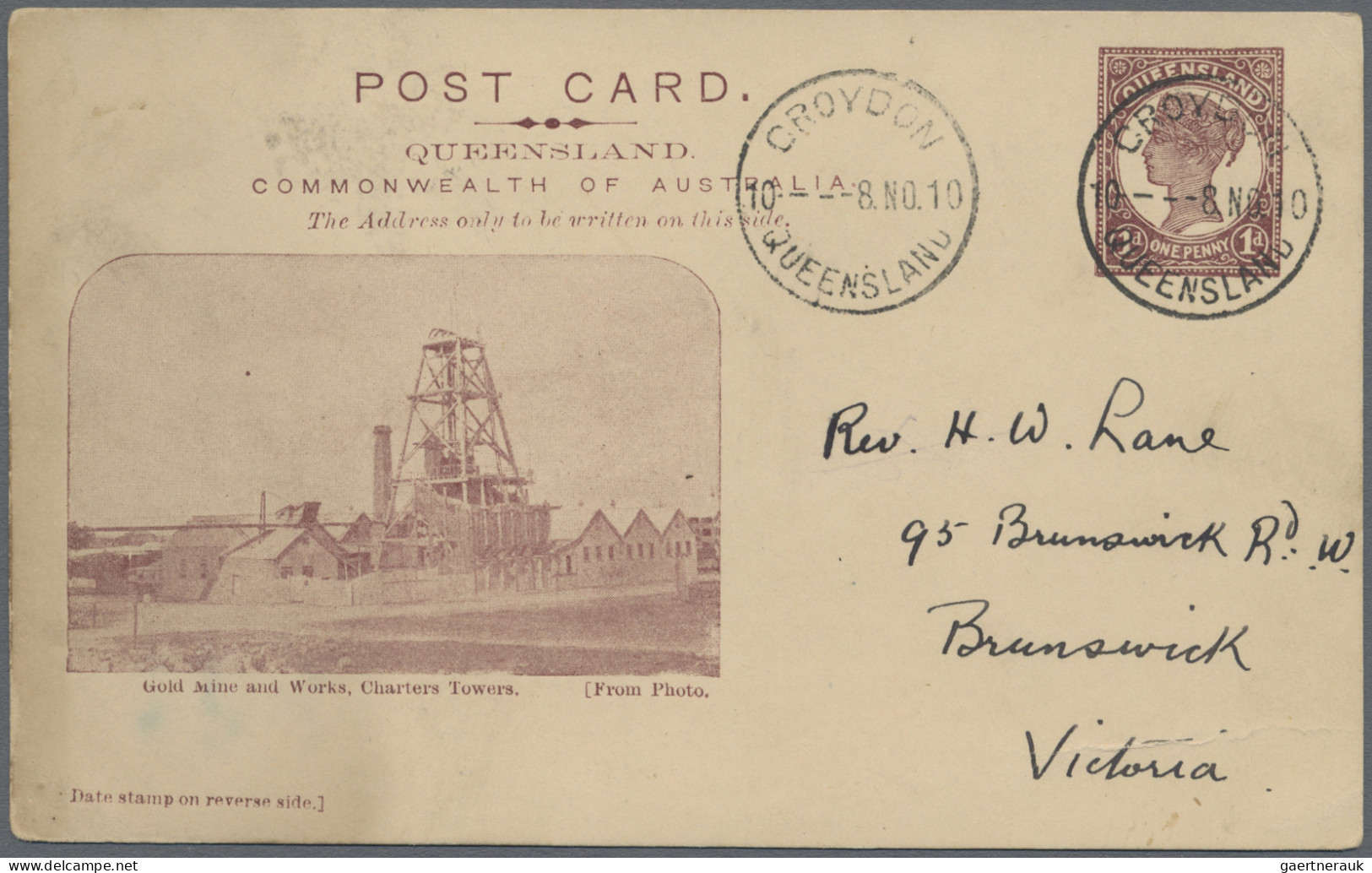 Queensland - postal stationery: 1906, Pictorial Issue with 'POST CARD' at Top Me