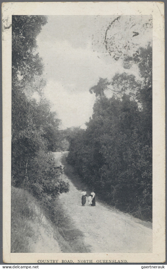 Queensland - postal stationery: 1910, Black & White Views, 1d red postcard (H&G