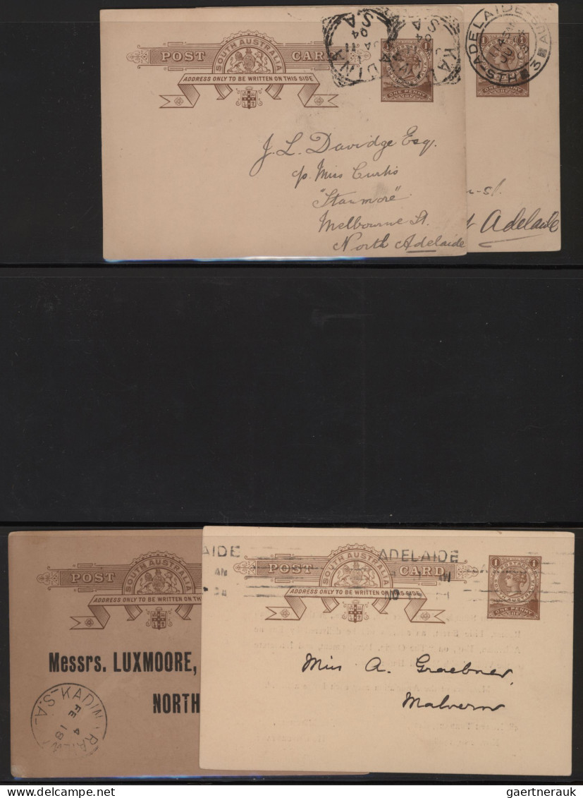 South Australia - postal stationery: 1900/1911 ca., collection with ca.40 used p