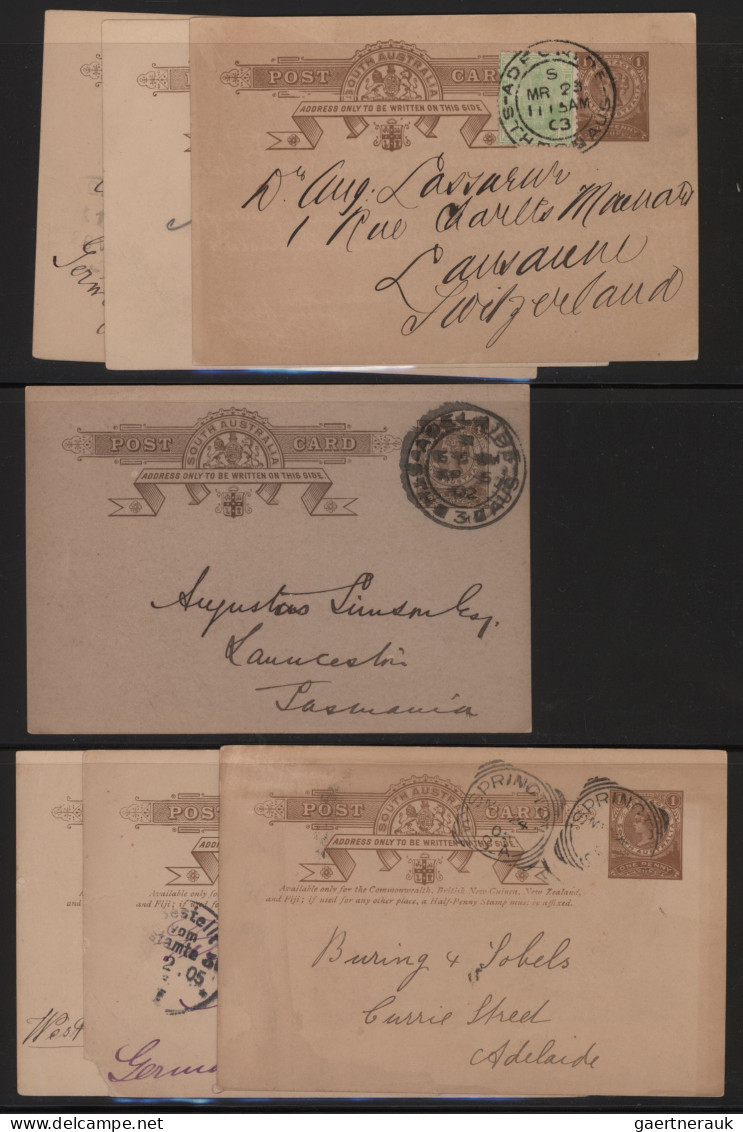 South Australia - postal stationery: 1900/1911 ca., collection with ca.40 used p