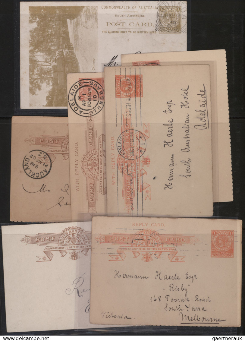 South Australia - postal stationery: 1900/1911 ca., collection with ca.40 used p