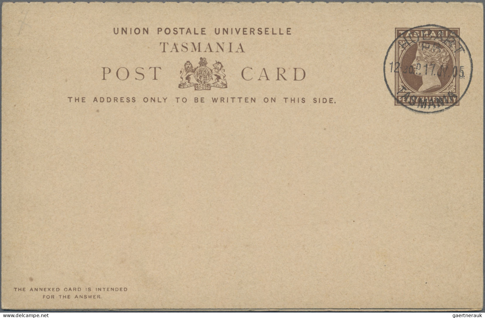 Tasmania -  postal stationery: 1900/1912 ca., collection with ca.20 mostly used