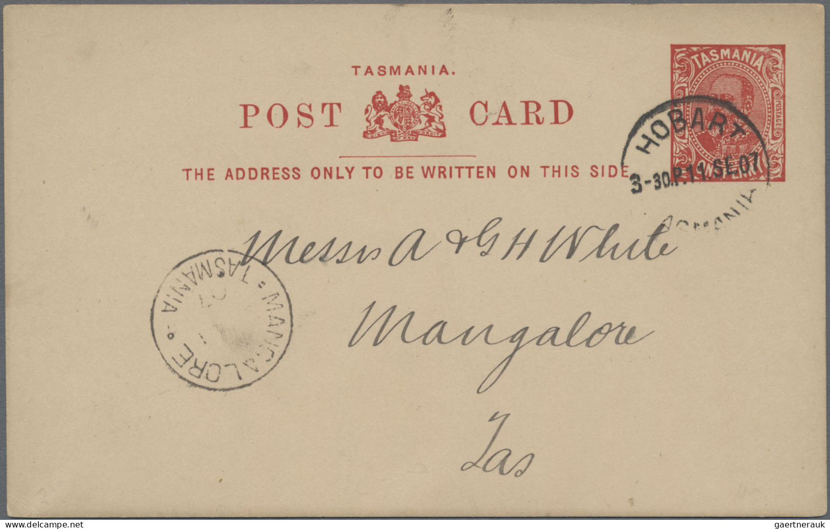 Tasmania -  postal stationery: 1900/1912 ca., collection with ca.20 mostly used