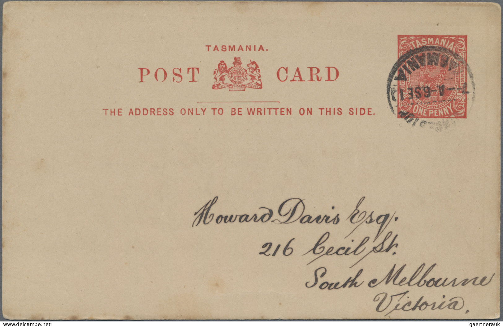 Tasmania -  postal stationery: 1900/1912 ca., collection with ca.20 mostly used