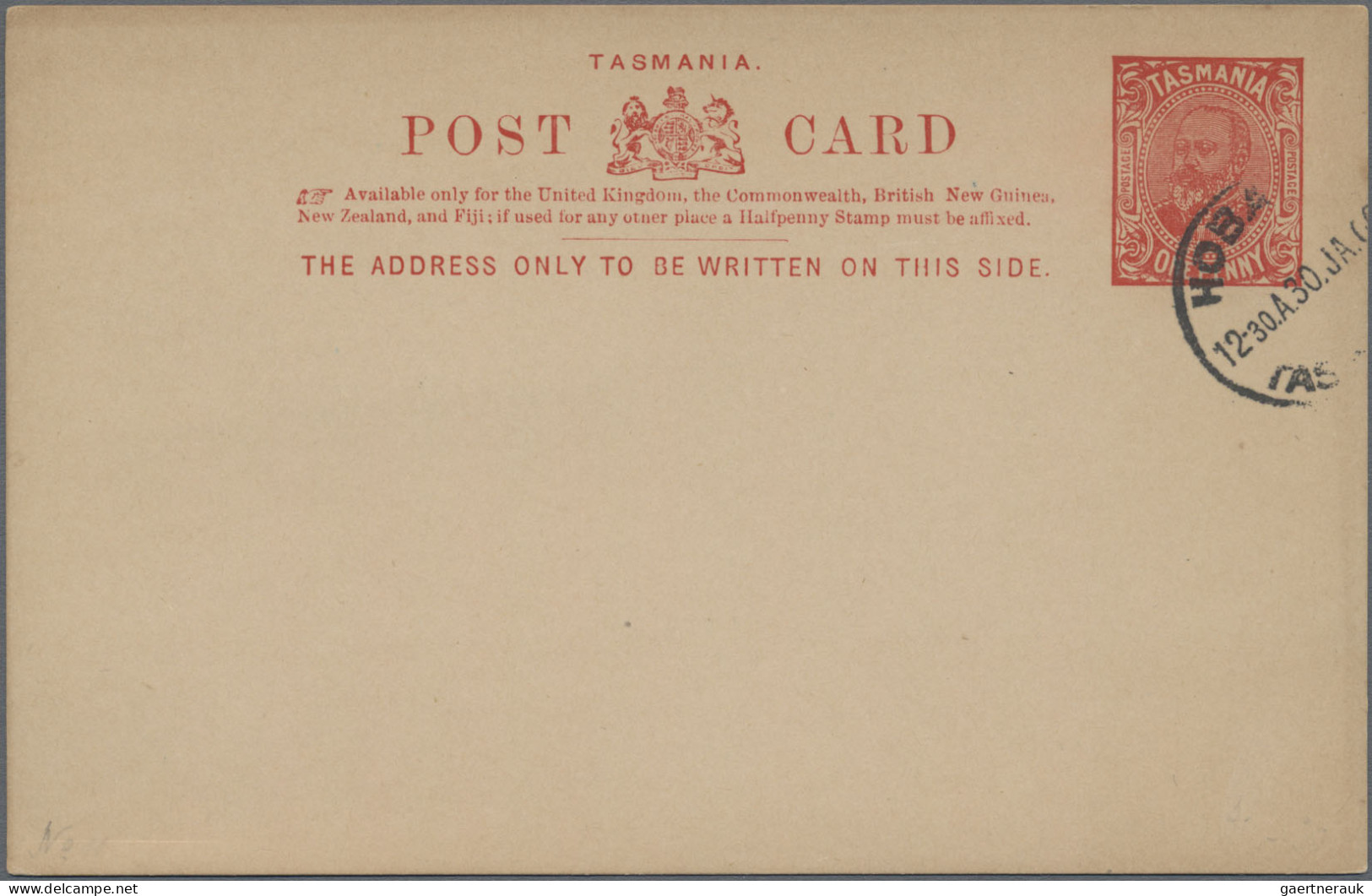 Tasmania -  postal stationery: 1900/1912 ca., collection with ca.20 mostly used