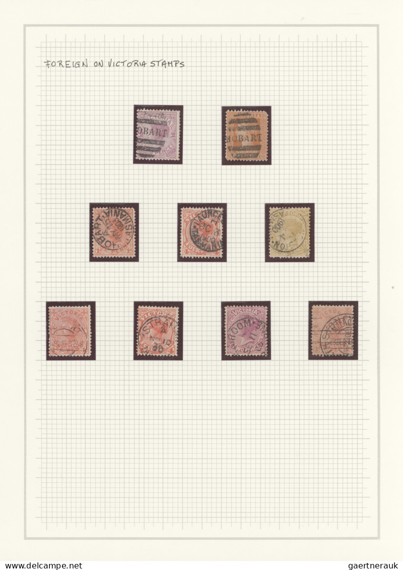 Victoria: 1870/1910 (ca.), Postmarks Of Victoria, Specialised Collection Of Appr - Storia Postale