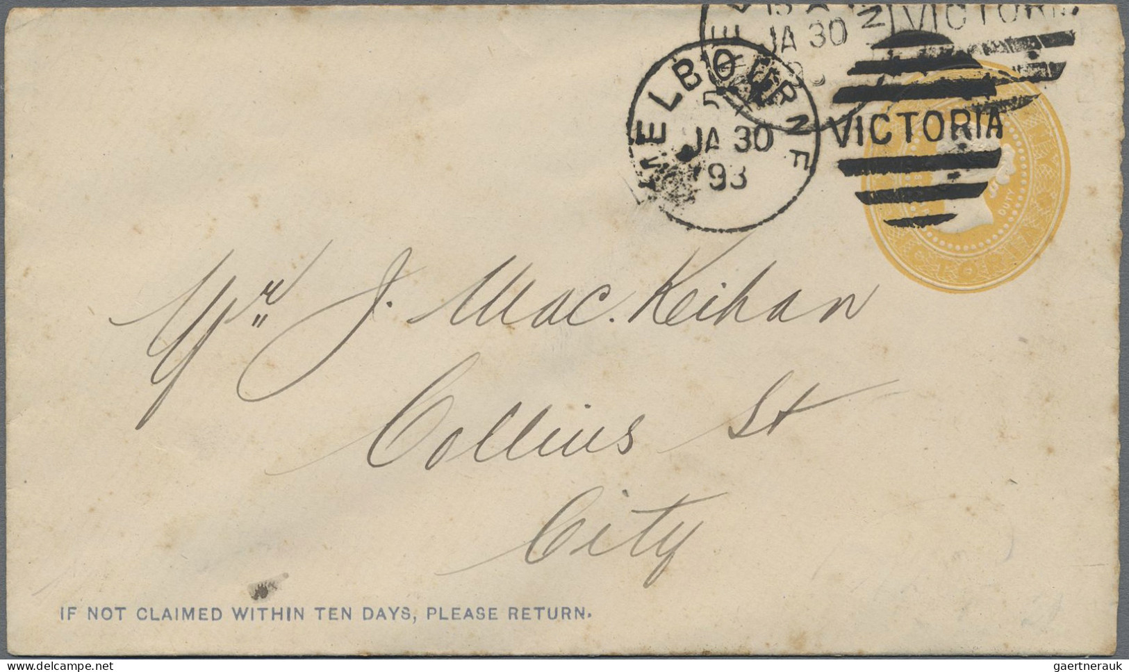 Victoria - Postal Stationery: 1873/1906, Collection Of 28 USED ENVELOPES Incl. R - Other & Unclassified