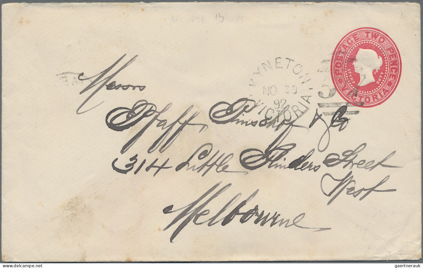 Victoria - postal stationery: 1873/1906, collection of 28 USED ENVELOPES incl. r