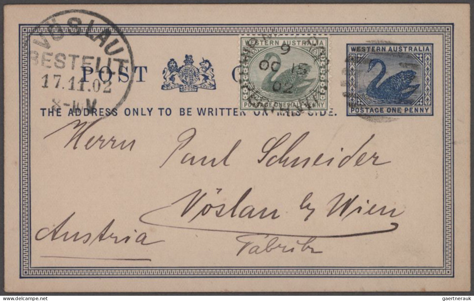 Western Australia - Postal Stationery: 1900/1912 Ca., Collection With Ca.45 Used - Other & Unclassified