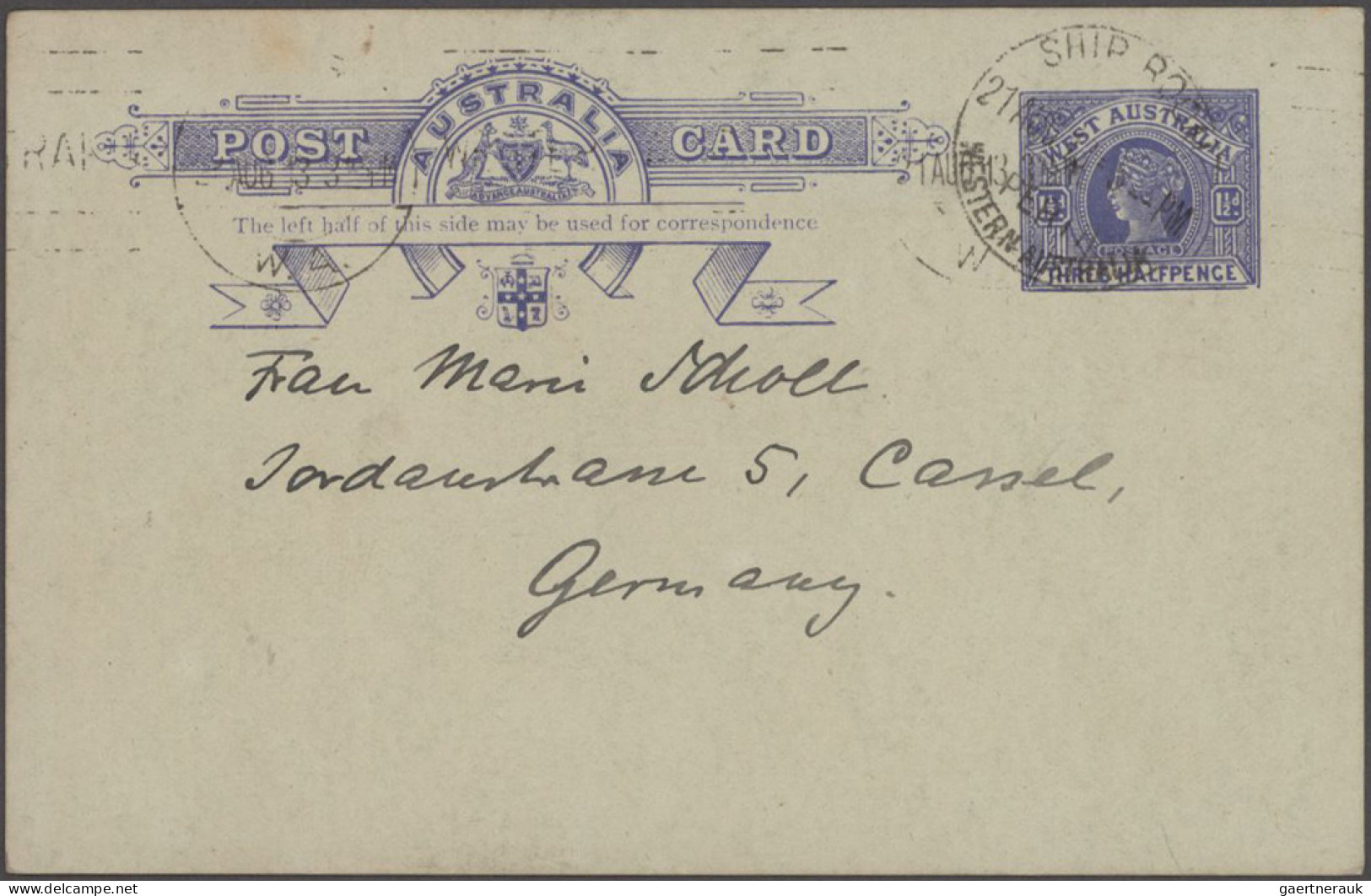 Western Australia - Postal Stationery: 1900/1912 Ca., Collection With Ca.45 Used - Altri & Non Classificati