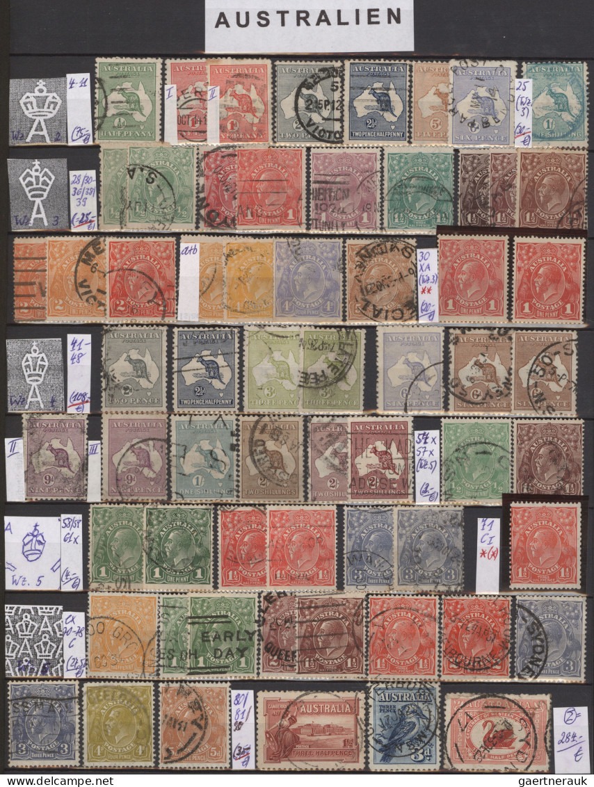 Australia: 1851-1990's Australian States & Australia: Part Collections Of Used S - Verzamelingen