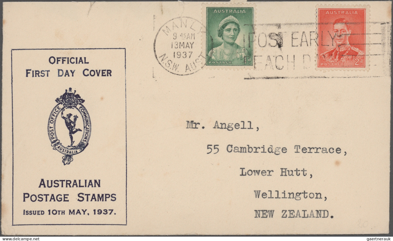 Australia: 1915/1955 Six Interesting Covers Sent To Liechtenstein, New Zealand, - Collezioni