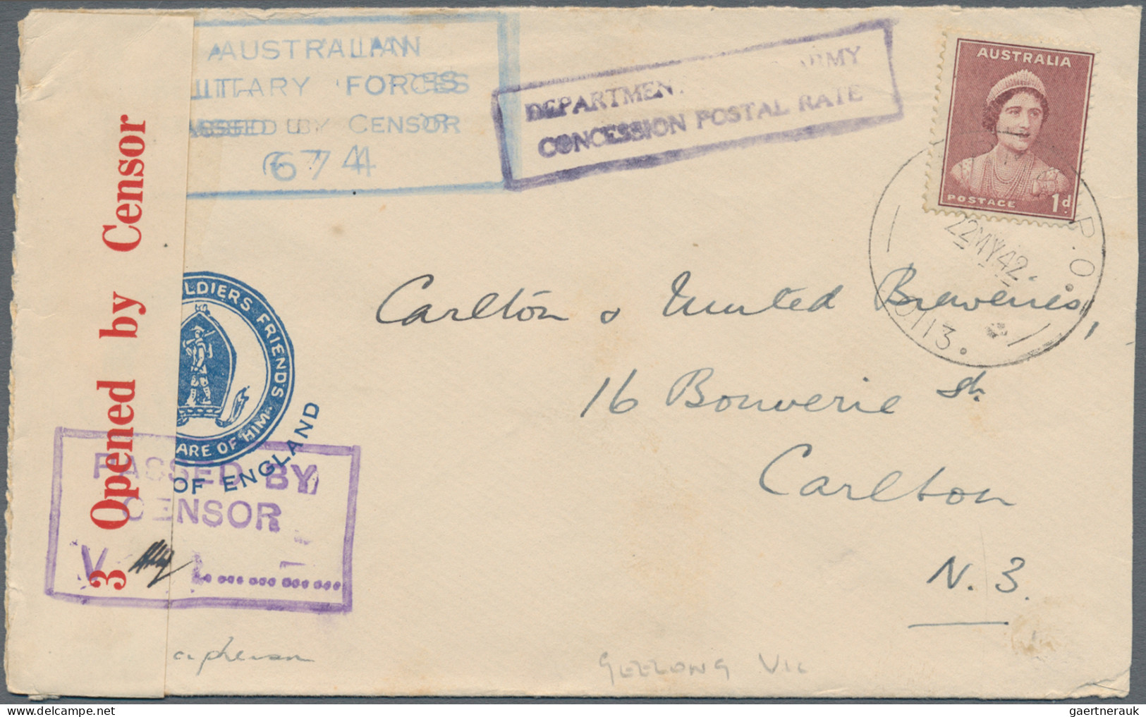 Australia: 1939/1951, 40 Covers (inc. Three Registered), Many Used With Military - Verzamelingen