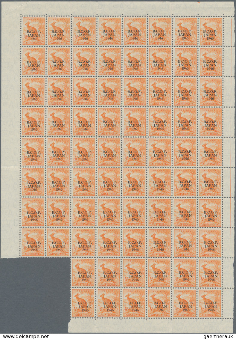 Australia In Japan: 1946/1947, Largely MNH (few Mounted Mint/used) On Stock Card - Japón (BCOF)