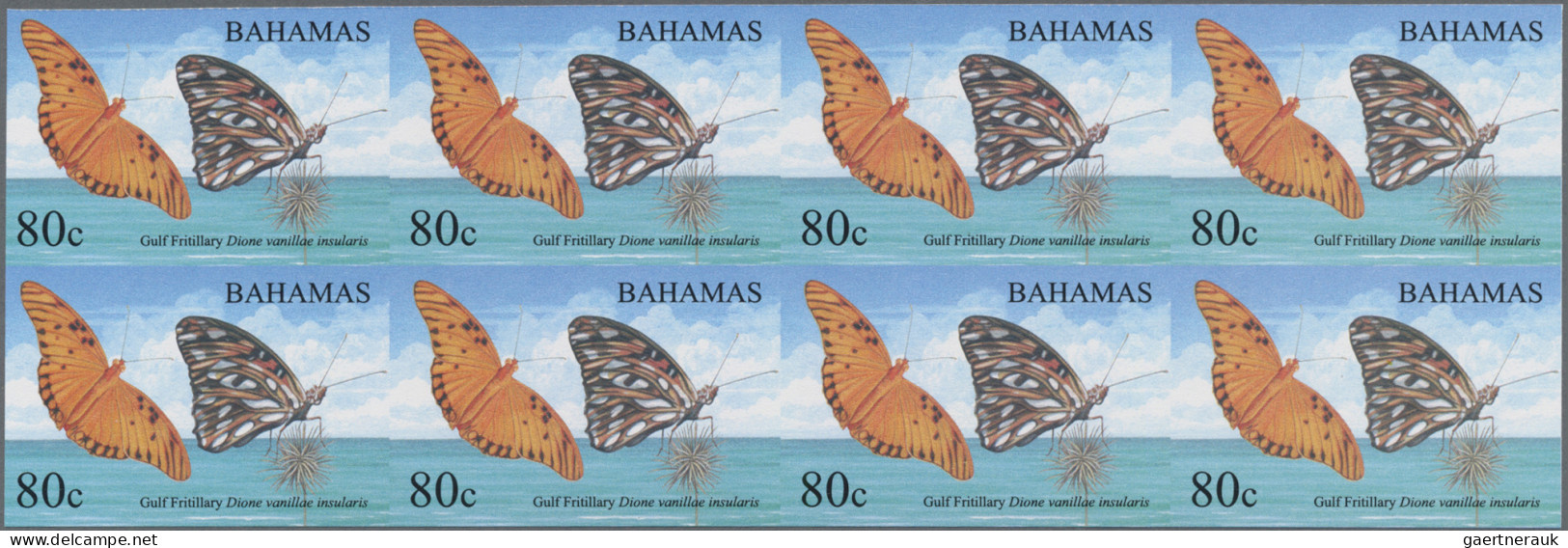 Bahamas: 1999/2008. Collection containing 1443 IMPERFORATE stamps (inclusive som