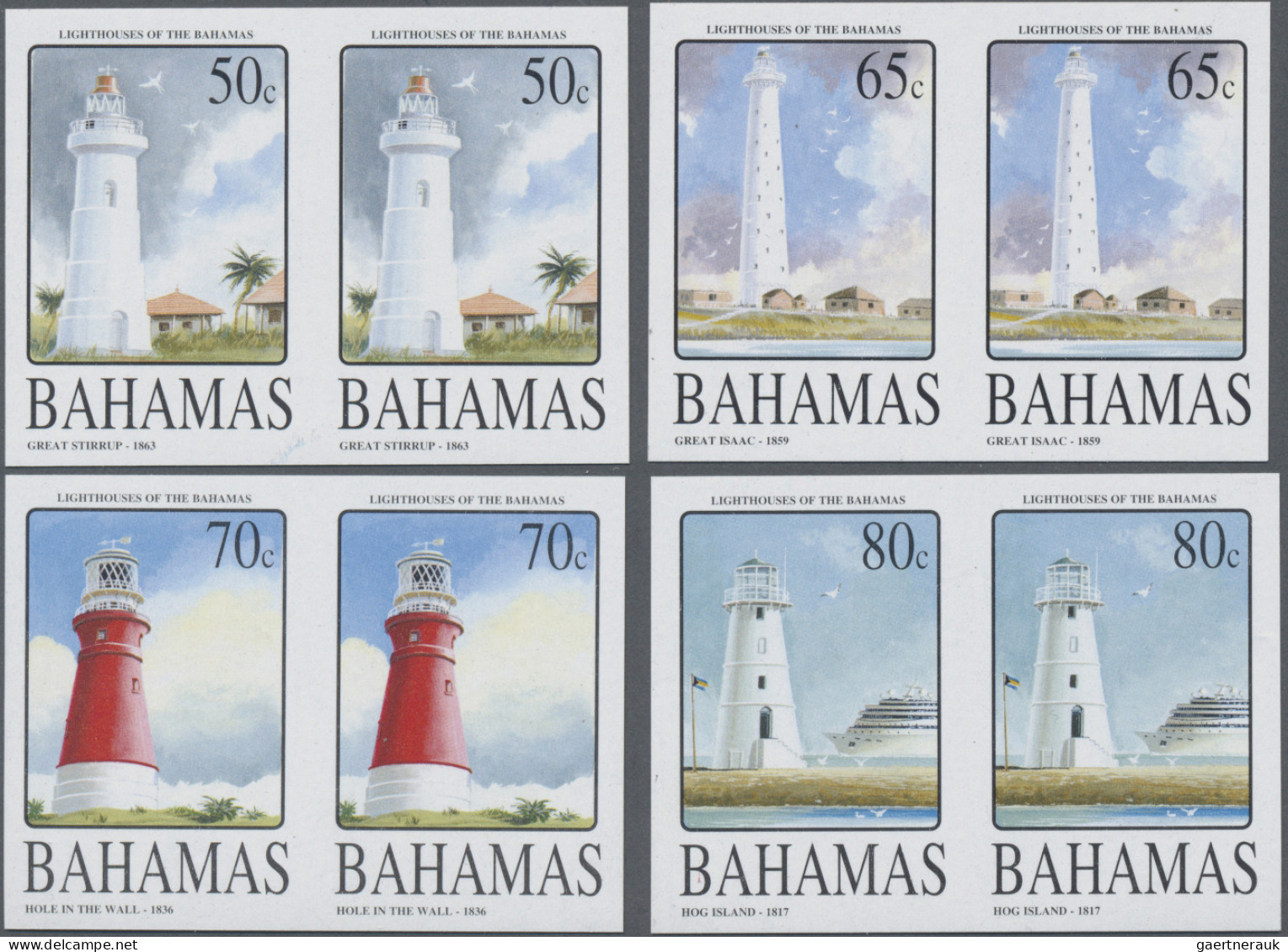 Bahamas: 1999/2008. Collection containing 177 IMPERFORATE stamps (inclusive s/s,