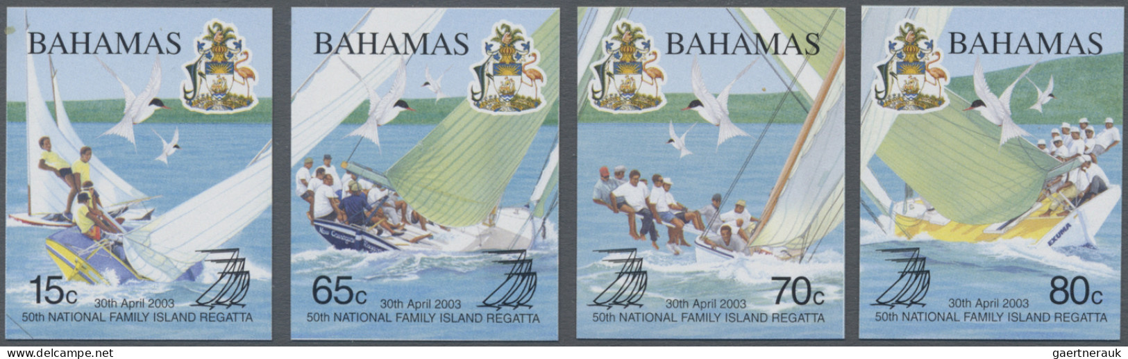 Bahamas: 1999/2013. Collection containing 2956 IMPERFORATE stamps and 34 IMPERFO