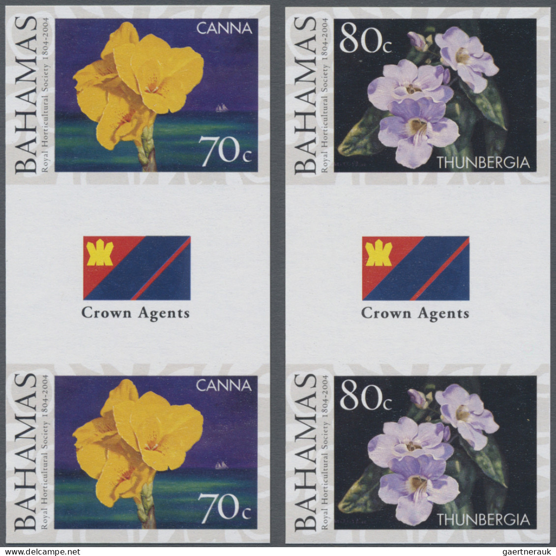 Bahamas: 1999/2013. Collection containing 2956 IMPERFORATE stamps and 34 IMPERFO