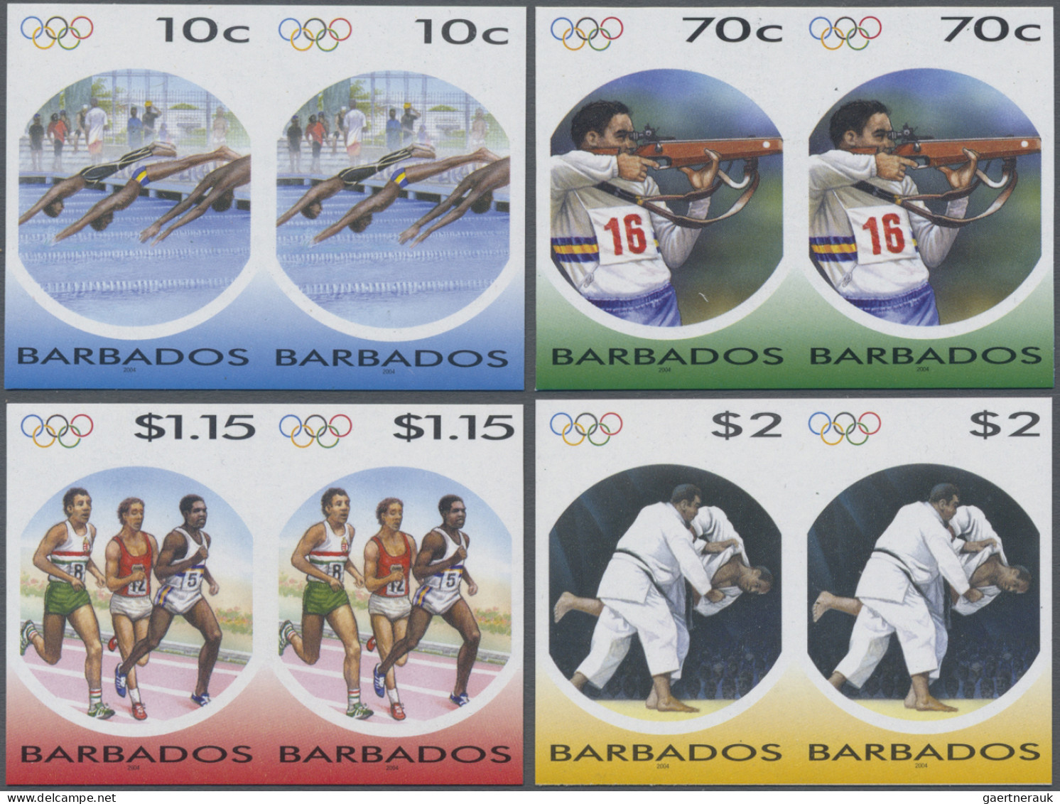 Barbados: 1994/2015 Collection Containing 1565 IMPERFORATE Stamps (inclusive Som - Barbades (1966-...)