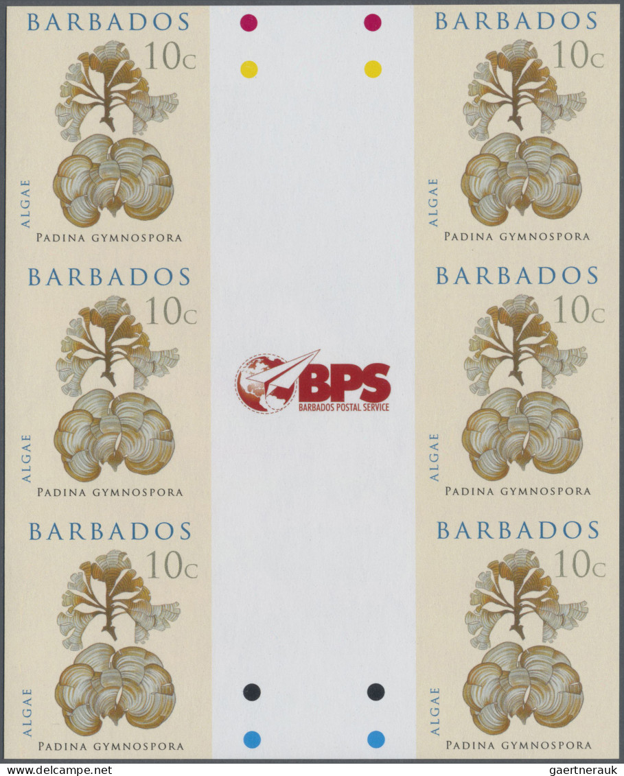 Barbados: 1994/2015. Collection Containing 303 IMPERFORATE Stamps (inclusive Man - Barbades (1966-...)