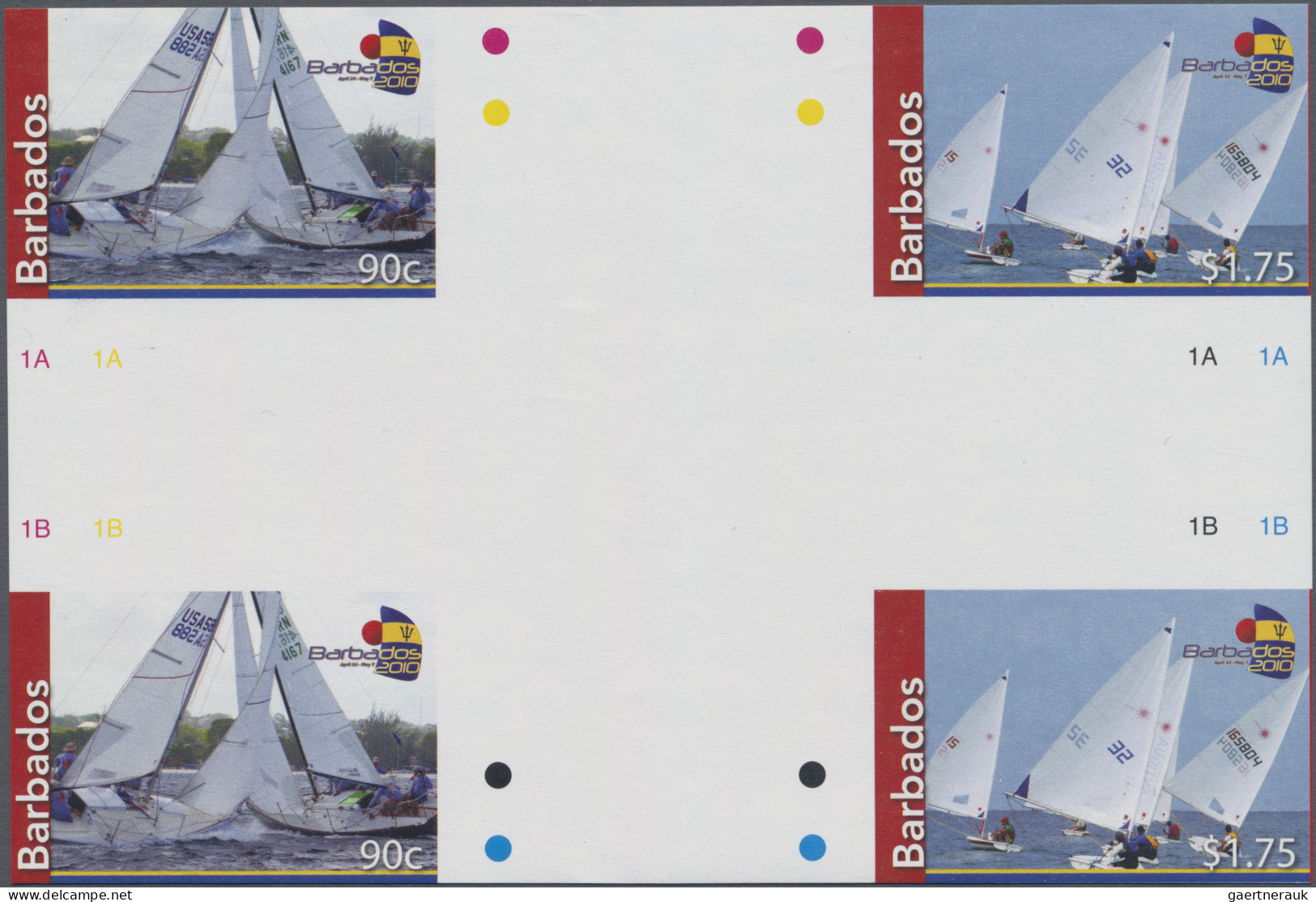 Barbados: 1994/2015. Collection containing 303 IMPERFORATE stamps (inclusive man