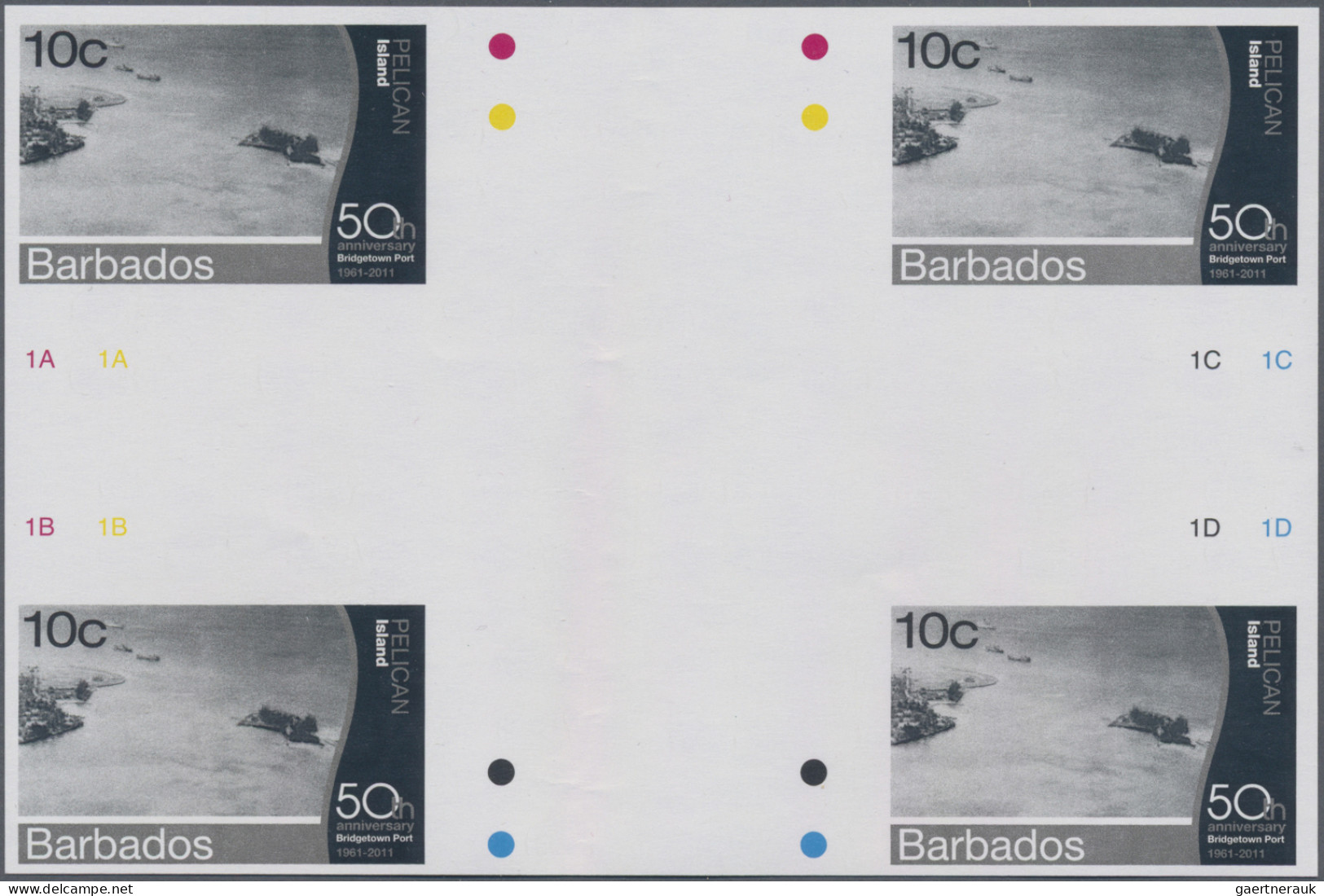 Barbados: 1994/2015. Collection containing 303 IMPERFORATE stamps (inclusive man