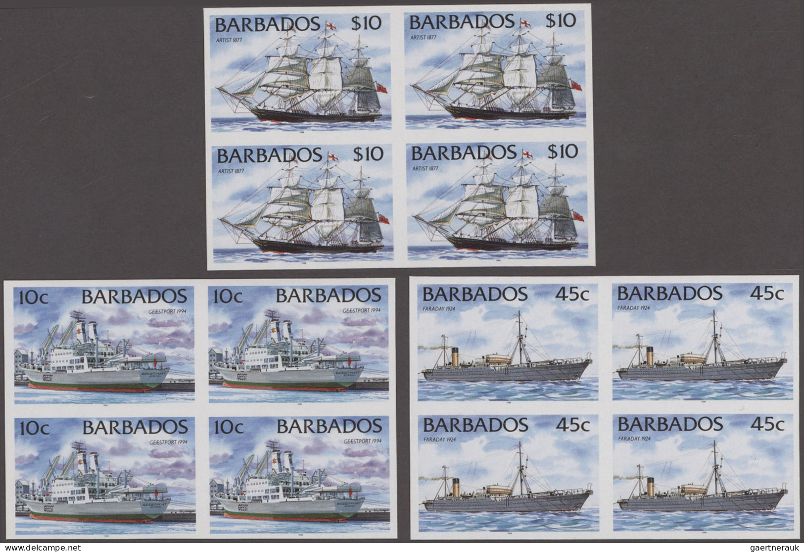 Barbados: 2001/2016. Collection containing 17857 IMPERFORATE stamps and 37 IMPER