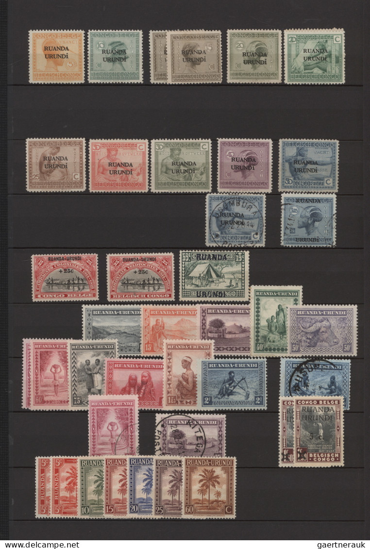 Belgian-Congo: 1890/1990 (approx.), Collection In Four Stockbooks Including Belg - Collections