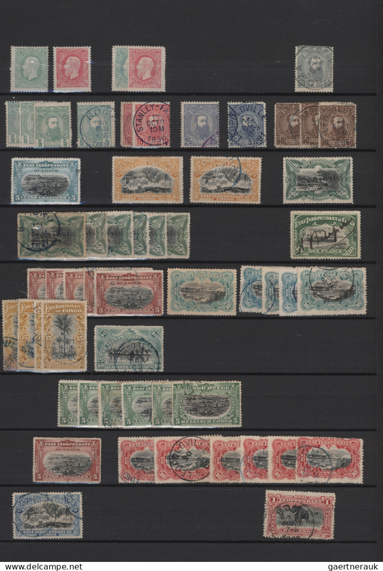 Belgian-Congo: 1890/1990 (approx.), Collection In Four Stockbooks Including Belg - Colecciones