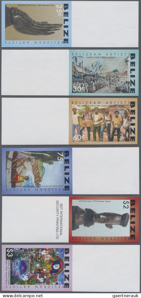 Belize: 1995/2012. Collection containing 101 IMPERFORATE stamps (inclusive s/s,