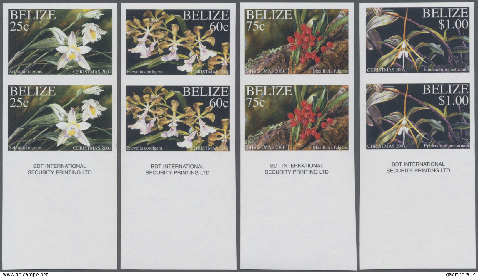 Belize: 1995/2012. Collection containing 101 IMPERFORATE stamps (inclusive s/s,