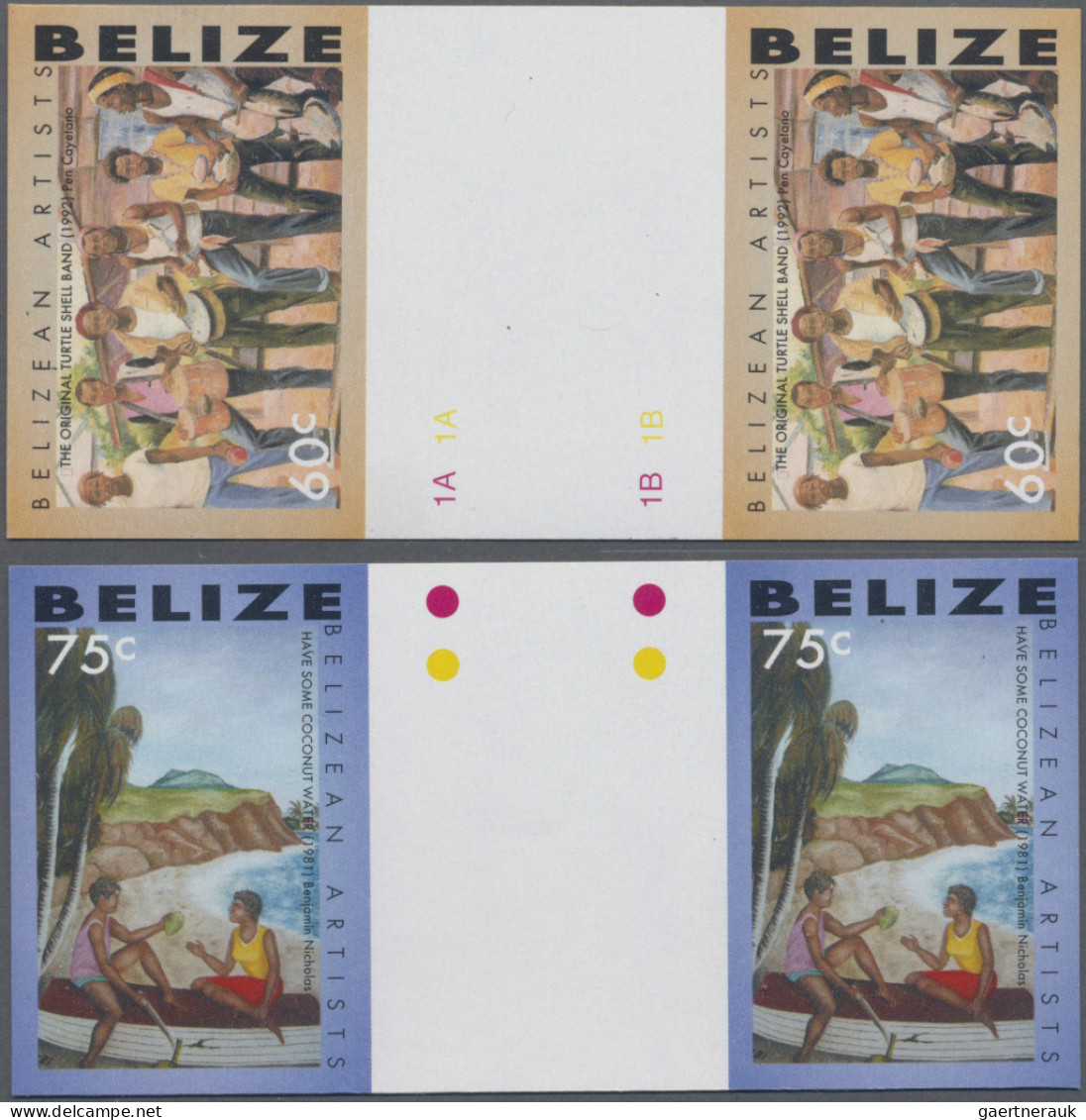 Belize: 1996/2015. Collection Containing 836 IMPERFORATE Stamps (inclusive Some - Belize (1973-...)