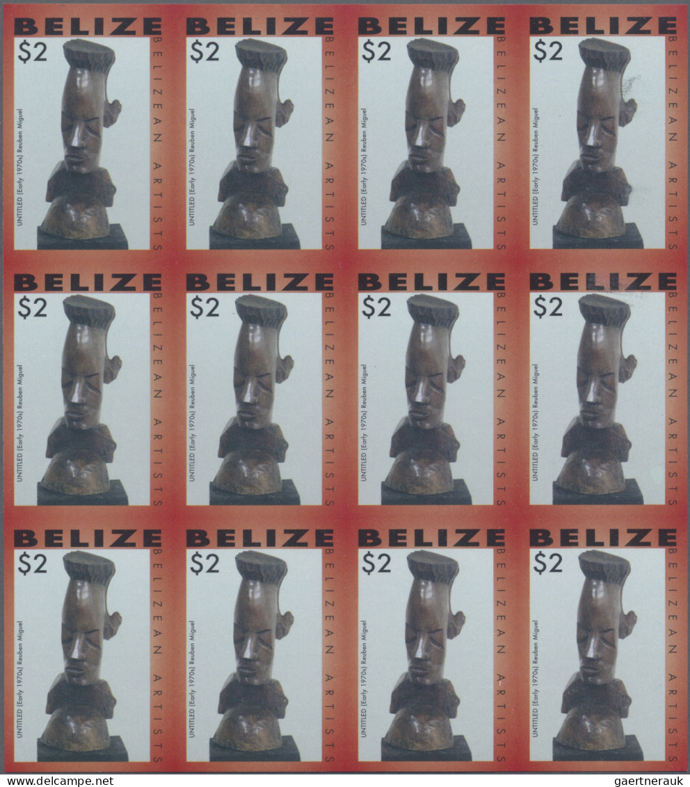 Belize: 1996/2015. Collection Containing 836 IMPERFORATE Stamps (inclusive Some - Belice (1973-...)