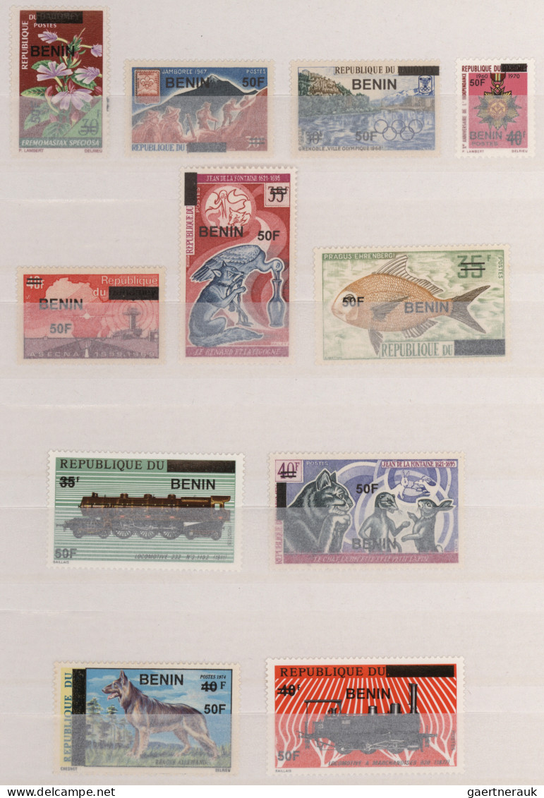 Benin: 2009 Provisionals Complete Set Of 64 Overprinted Values, Mint Never Hinge - Bénin – Dahomey (1960-...)