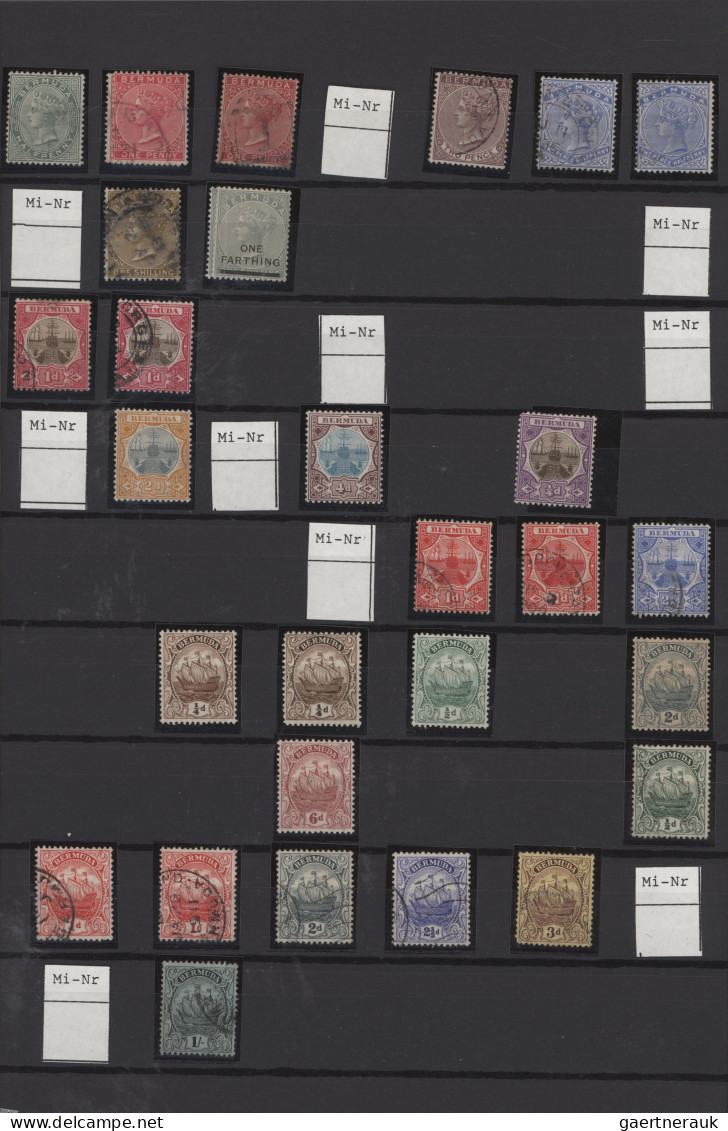 Bermuda: 1865/1980: Collection Of Mint And Used Stamps Plus FDCs In A Stockbook, - Bermudes