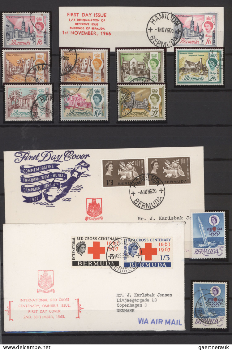 Bermuda: 1865/1980: Collection Of Mint And Used Stamps Plus FDCs In A Stockbook, - Bermuda