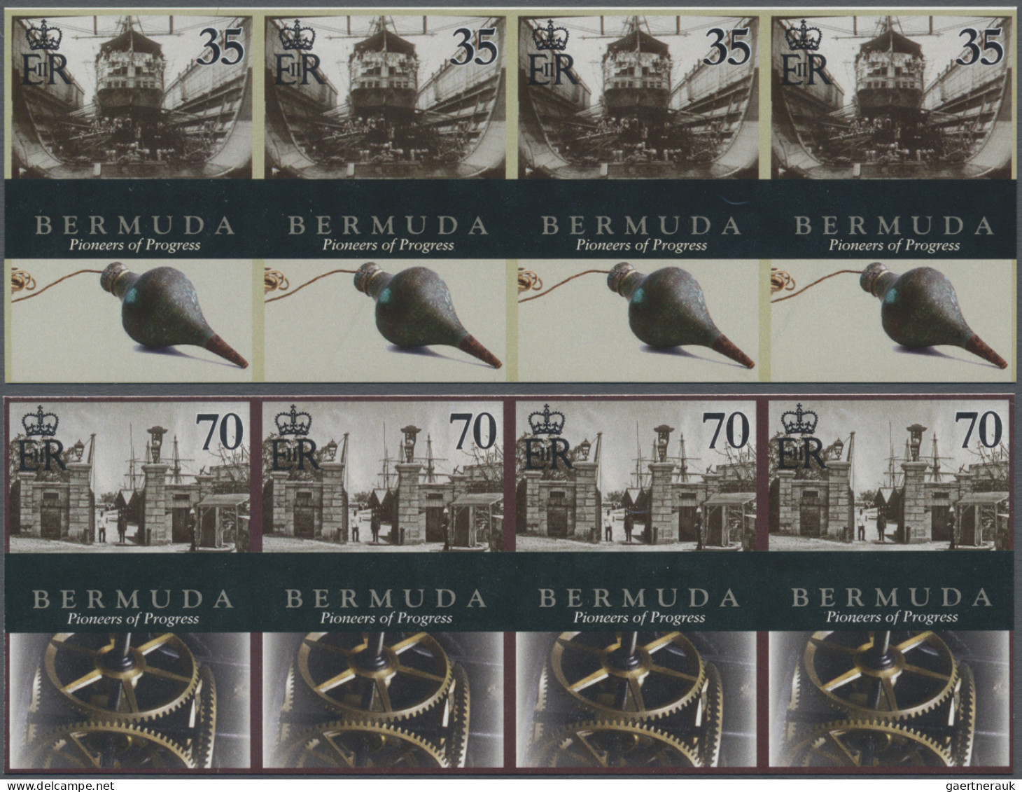 Bermuda: 2000/2016. Collection containing 2765 IMPERFORATE stamps and 19 IMPERFO