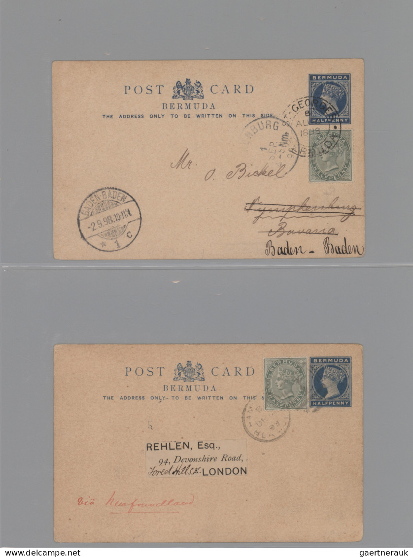 Bermuda - Postal Stationery: 1893/1911, Assortment Of Six Used Stationeries: Fiv - Bermudes