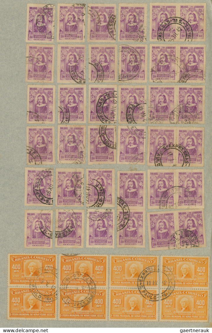 Brazil: 1900/1960 (ca.), Mainly From 1920, Very Comprehensive Accumulation Of Ap - Usados