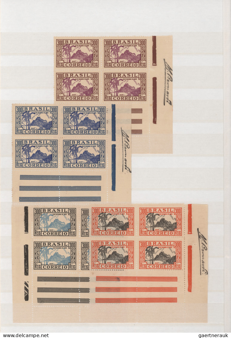 Brazil: 1919/1958, MARGIN IMPRINTS, Splendid Mint Collection Of 225 Units Up To - Unused Stamps