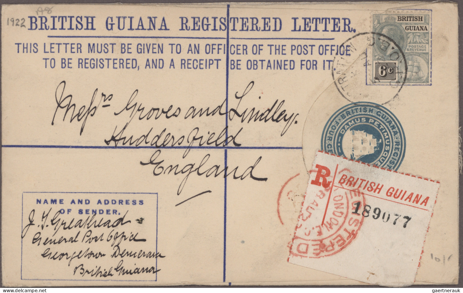 British Guiana - Postal Stationery: 1879/1923 Collection Of About 120 Postal Sta - Guayana Británica (...-1966)