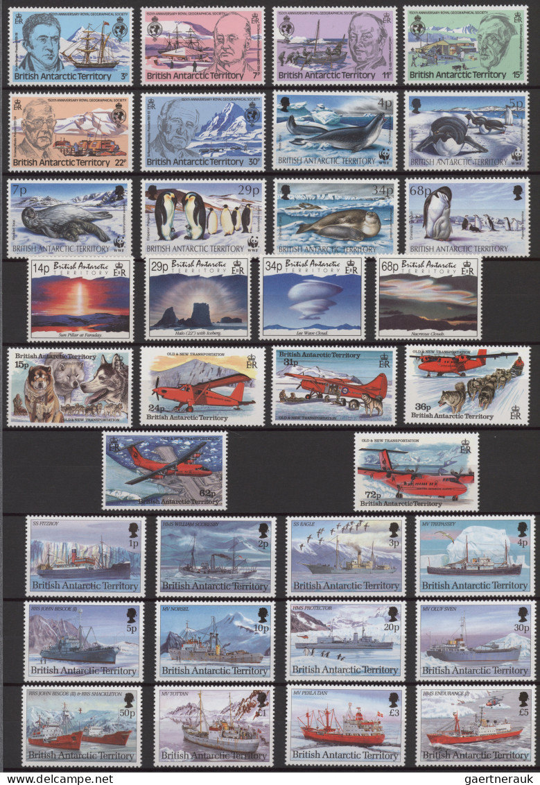 British Antarctica: 1980-2009 Mint Collection Of Stamps And Souvenir Sheets In A - Gebraucht