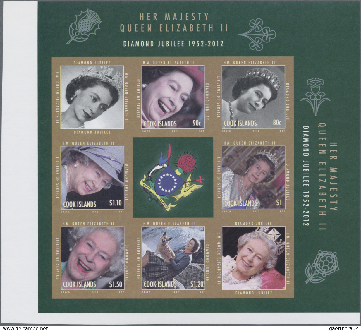 Cook Islands: 1994/2013. Collection Containing 44 IMPERFORATE Stamps (inclusive - Cookeilanden