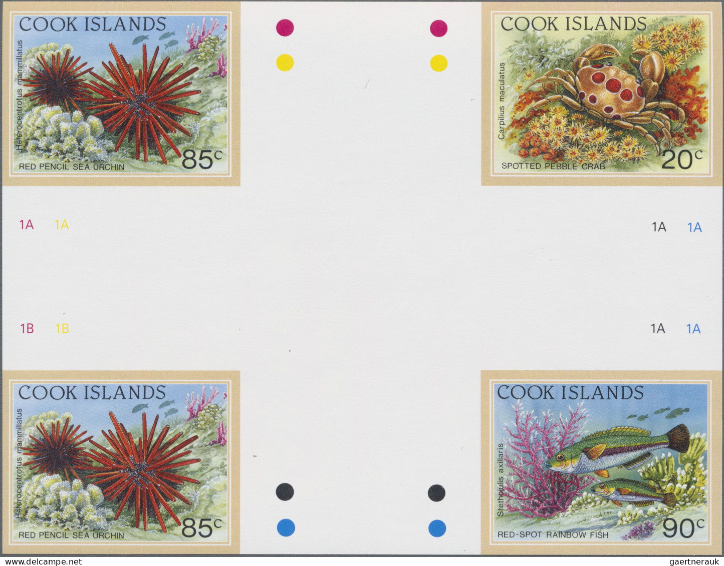 Cook Islands: 1994/2013. Collection containing 44 IMPERFORATE stamps (inclusive