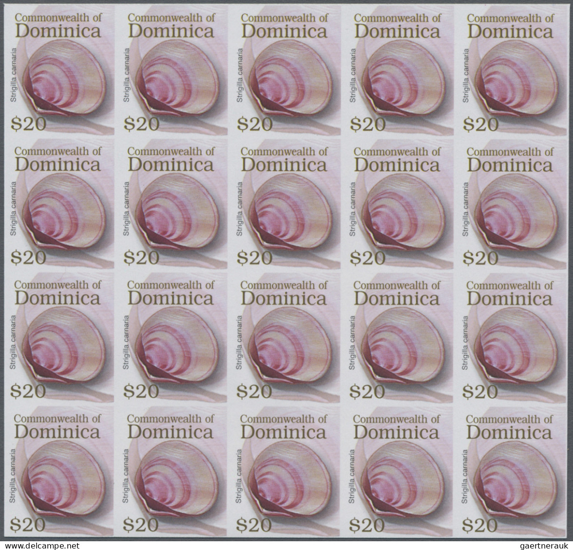 Dominica: 1999/2009. Collection Containing 3672 IMPERFORATE Stamps And 56 IMPERF - Dominica (...-1978)